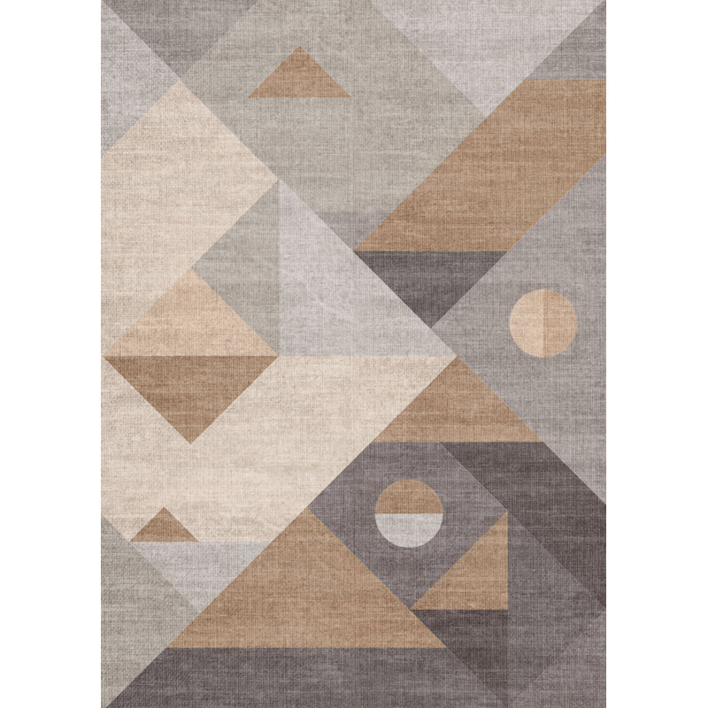 Tapis antidérapant lavable à motif géométrique abstrait