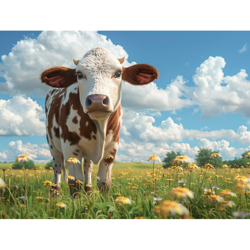 Curious Cow Farm Microfiber / Polyester Comforter, King Comforter