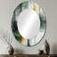 Miroir mural doré et vert-1201715535