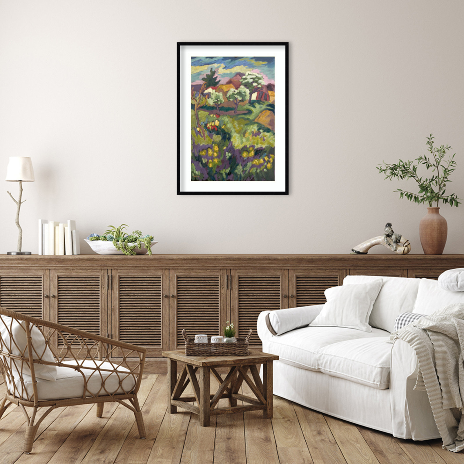 Fayra Garden Of My Childhood Framed On Paper by Fayra Print, Black, 41" H x 30" W x 1" D