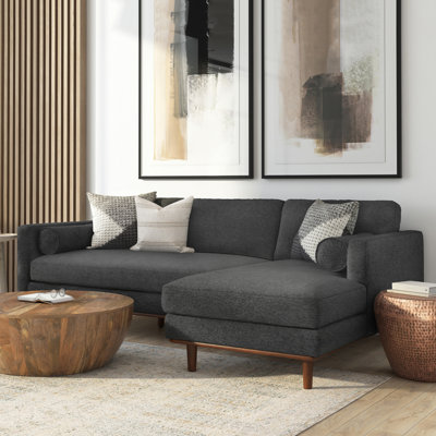 Right Sectional Sofa - Charcoal Grey