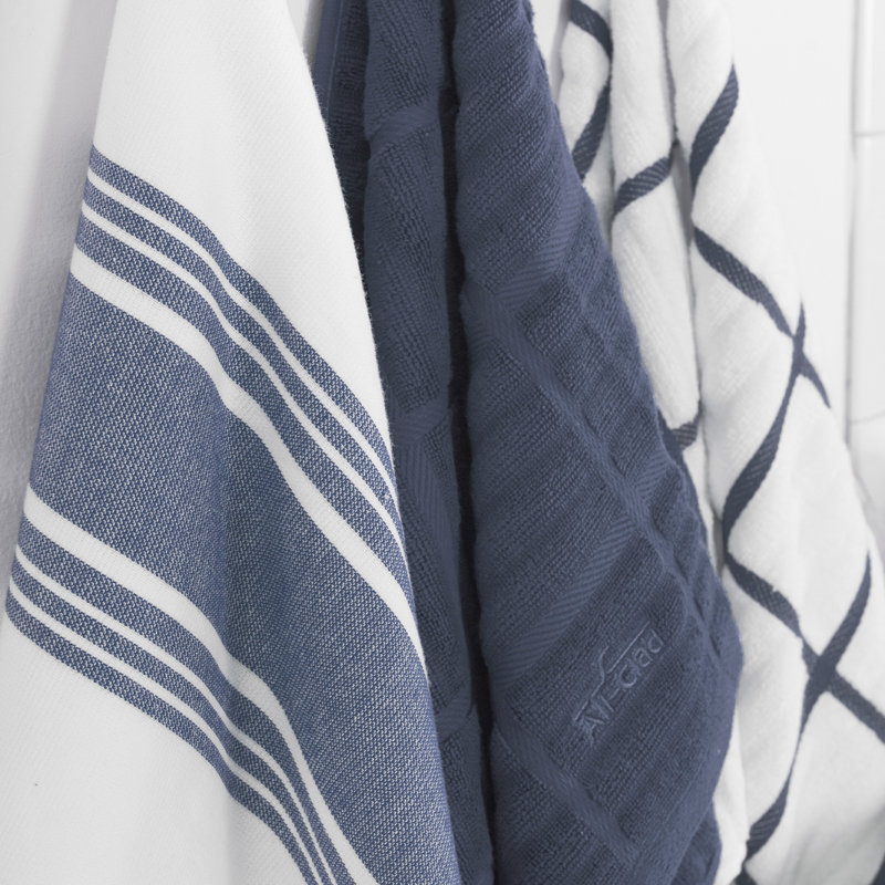 Torchon double à rayures All-Clad, Indigo