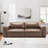 Benthe 95'' Modern Square Arm Leather Fatty Sofa Brown Down-1367532407