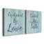 Anchored by Love - ensemble de 2 reproductions d'art texturé sur toile tendue-259456920