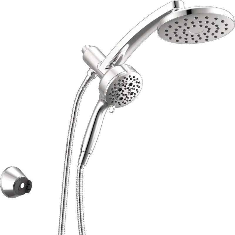 7-Setting PivotPro 3-in-1 Combination Shower Head with ProClean High Pressure Spray 2.5 GPM Chrome, Lumicoat® Chrome