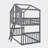 Twin Over Twin House-Shaped Bunk Bed-1670309612