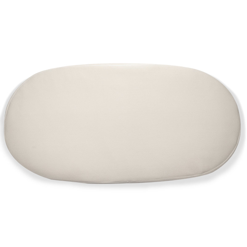 Matelas de lit de bébé ovale respirant biologique (pour lit Stokke Sleepi V3), H 27,5 po x l 53,7 po x P 3 po