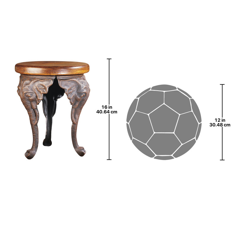 Three Elephants of Timbe End Table
