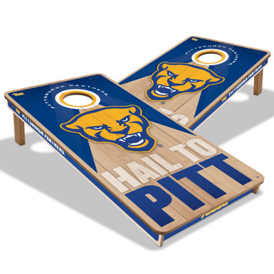 YouTheFan NCAA Pittsburgh Panthers 2X4 Slogan Series Cornhole NO BAGS