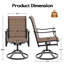 Outdoor PVC-coated polyester Swivel Dining Armchair-445989714