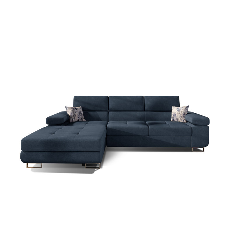 Marni 4 Seater Sofa Bed, Right Hand Facing, Navy