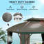 Outsunny 3.65 x 3(m) Aluminium Outdoor Gazebo w/Hardtop Double Roof, Coffee