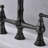 Bridge Dual Handles Kitchen Faucet In Matte Black With Pull-Out Side Spray, 360 Degree Rotatable High Soaking Up, Rust, Corrosion , Leak Proof, Brass Created Outlet, Crafted