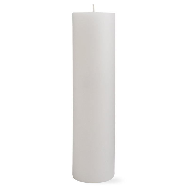 Unscented Pillar Candle, 12" L x 3" W, White