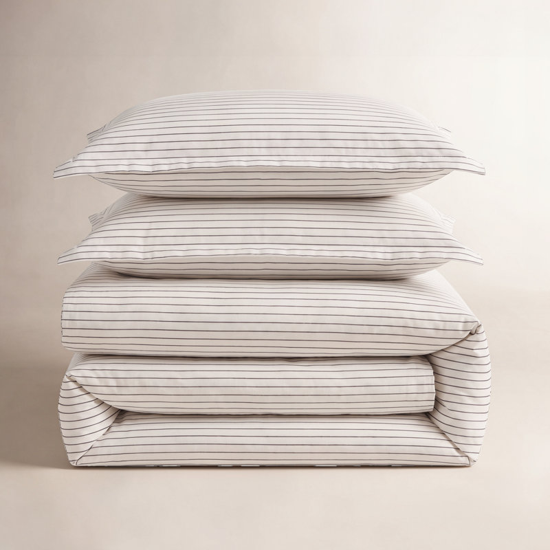 Ensemble de housse de couette Raba, Gris glace / blanc, Housse de couette très grand + 2 taies décorativ