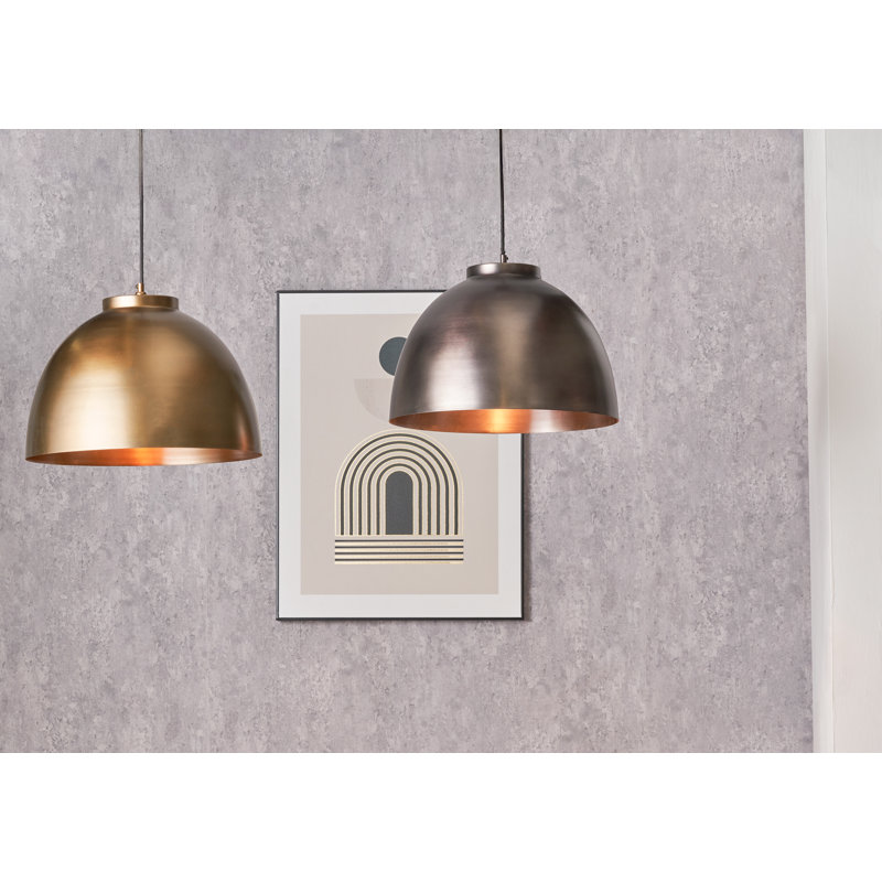 1 - Light Dome Pendant, Antique Brass