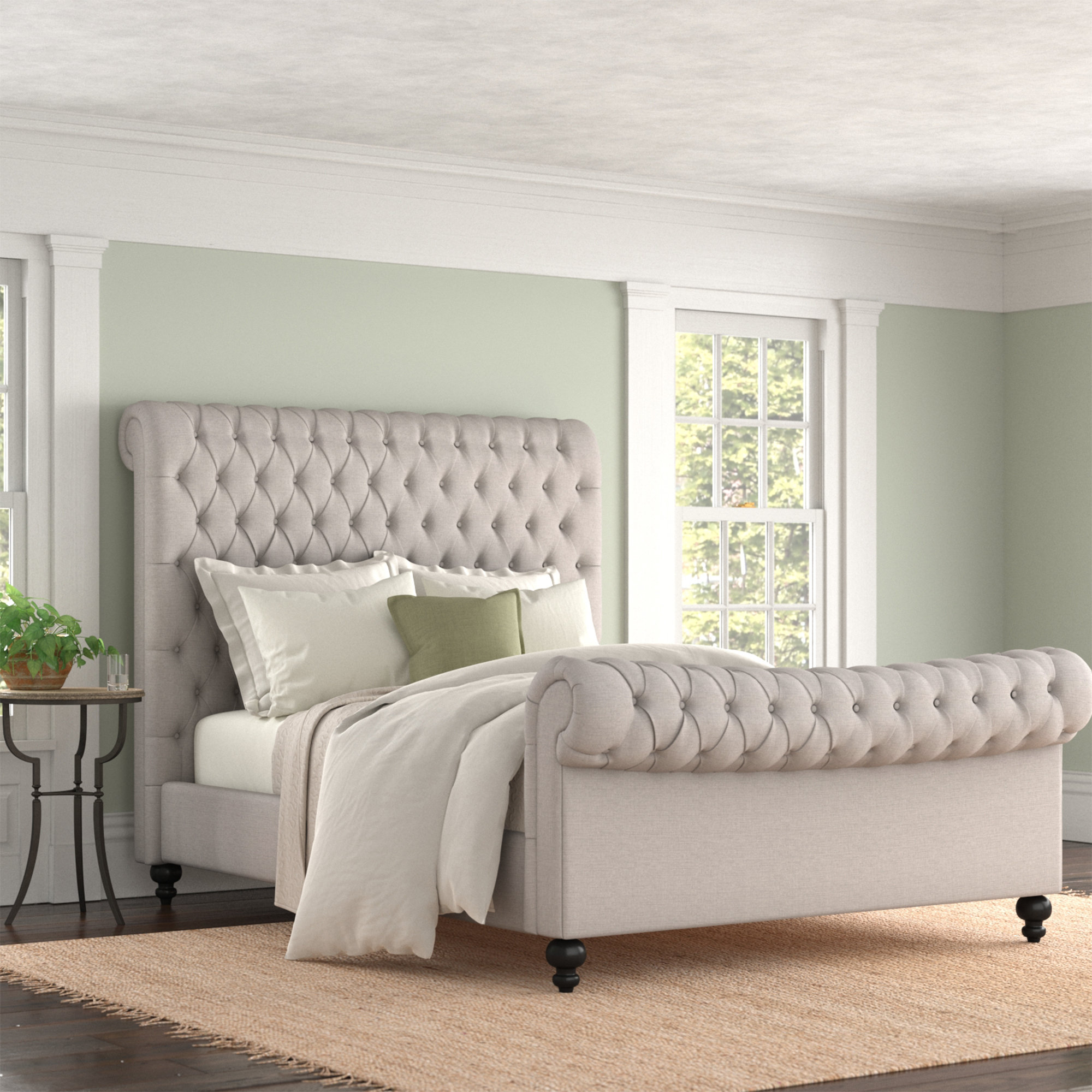 Nicolas Upholstered Sleigh Bed, King