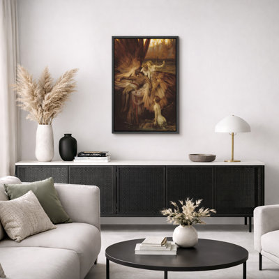 «Winged Angels Caring for Fallen Hero», romantisme, images de mythe classique, impression sur toile encadrée
