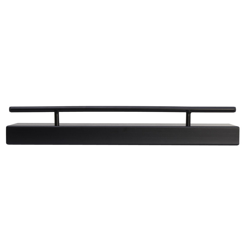 MELANNCO Distressed Black 24-inch Railing Shelf