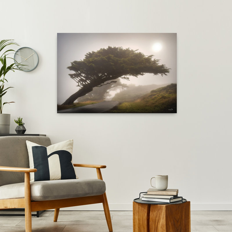 Arbre abstrait, paysage contemporain, H 24 po x l 36 po