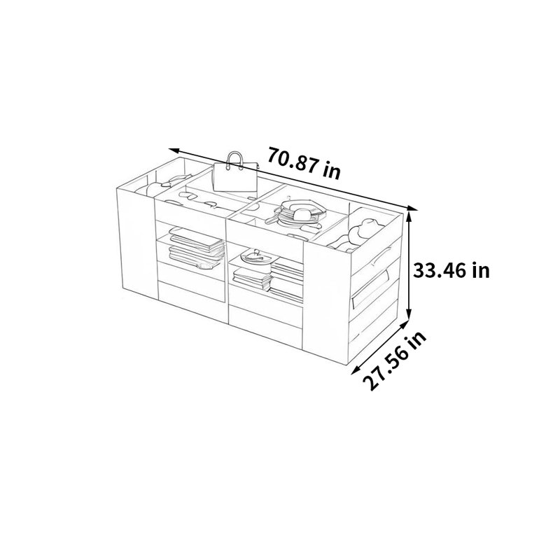 Simple vitrine de rangement pour bijoux avec îlot central, Beige