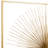 Metal Handmade Large 3D Starburst Gold Wall Decor with Square Frame