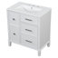 Meuble-lavabo de salle de bain avec lavabo en céramique / tiroir escamotable pour la plomberie / tiroirs / meuble-lavabo-113435586