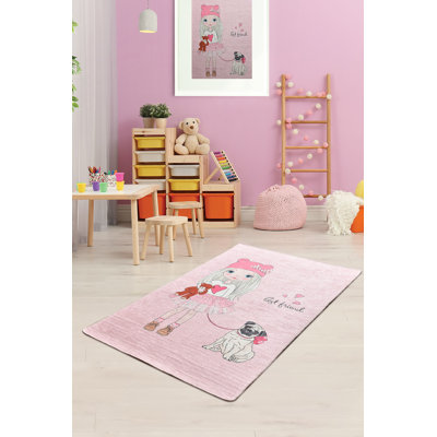 Fella Flatweave Pink Rug