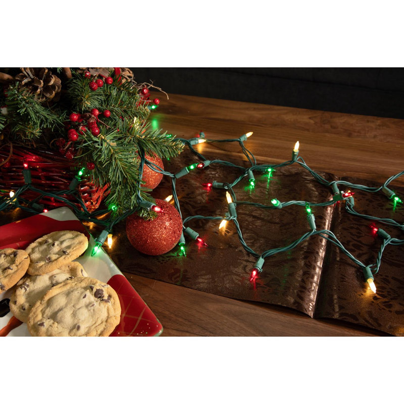  Classic LED T5 Red/Green/Pure White 100 ct String Christmas Lights 24.75 ft., 297", Red/Green/Pure White, 100