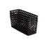 Panier déco étroit, noir (ensemble de 4)