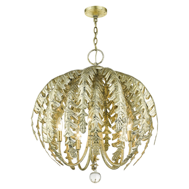 Lustre globe à 5 lumières Jarv, Doré hivernal