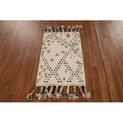 Thick Wool Striped Moroccan Indian Rug 2x3