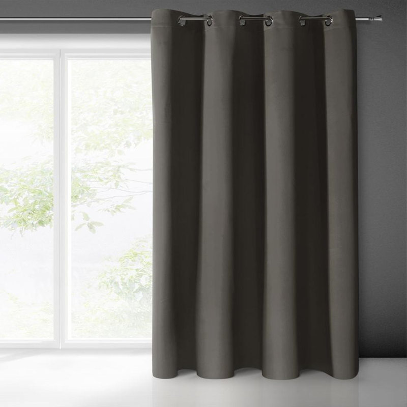 Logan Blackout Single Curtain, Graphite, Width 250  x Drop 135 cm