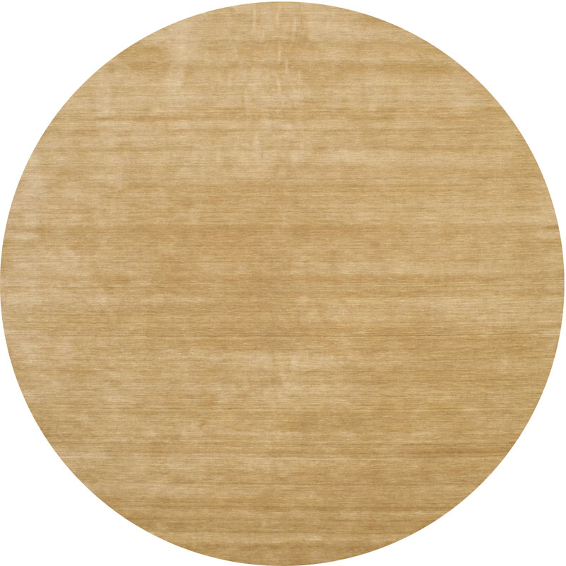 Tapis brun contemporain, Rond 6 pi