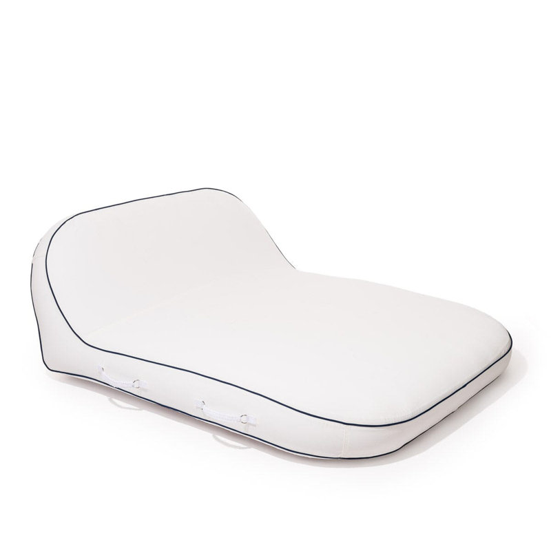 XL Pool Lounger, Navy/White