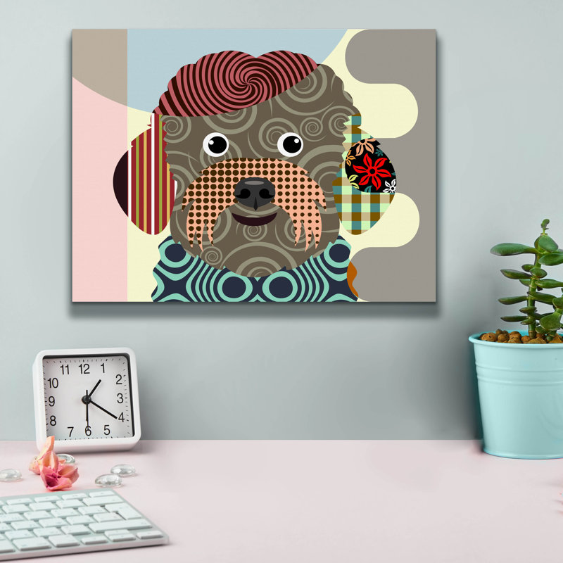 Red Barrel Studio «Bichon Frise Dog» par Lanre Adefioye, art mural sur toile, H 12 po x l 16 po x P 0,75 po