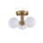 3-Light Glass Semi Flush Mount-1469233606