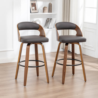Artnagullian Swivel Vegan Leather Counter And Bar Stools