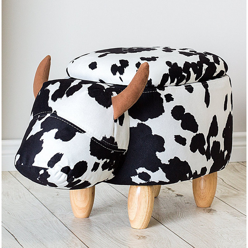 Adelle 60cm Wide Novelty Animal Print Ottoman with Storage