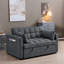 Tufted Convertible Sleeper Sofa With Chaise With Foldable Seat Back And Pull-out Chaise Lounge Extension