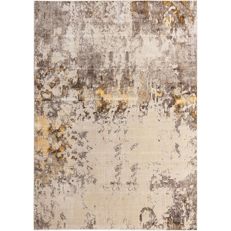 Tapis abstrait brun Fuse, Rectangle 10 pi x 14 pi