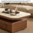 Rectangular stone slab storage coffee table-1265197133