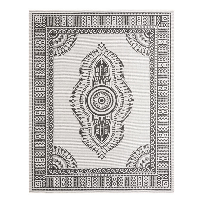 Oriental Indoor / Outdoor Rug, Rectangle 7'10" x 10'