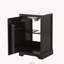 Meuble-lavabo autoportant de 20 po avec comptoir d'évier, armoire en panneau de fibres à densité moyenne avec porte à fermeture en douceur, 1 tiroir et support de rangement, noir