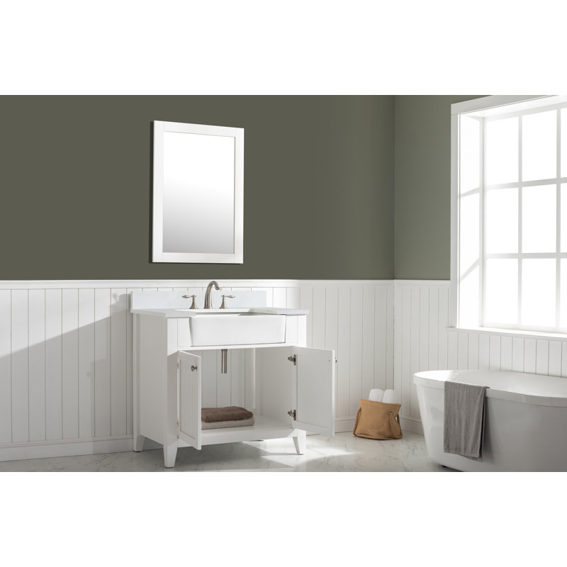 Ensemble de meuble-lavabo simple 35 po, Blanc