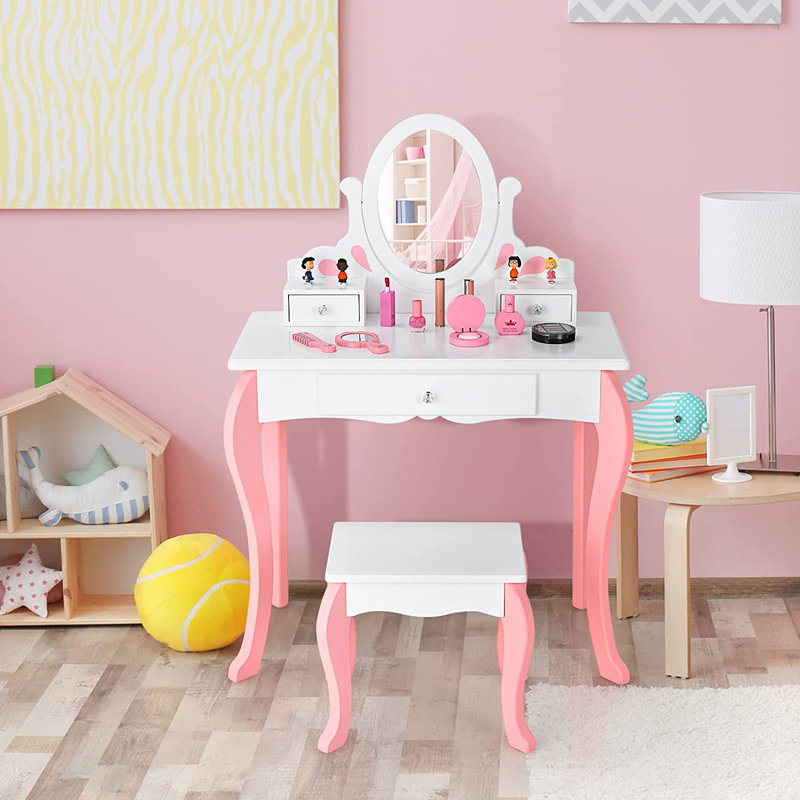 Kids Dressing Table with Mirror