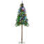 Arbre de Noël artificiel 6 pi avec 6 lumières à DEL blanc chaud ou colorées et base en acier 6 pi