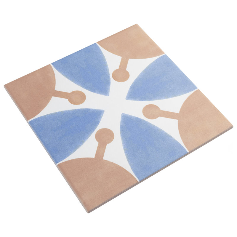 Revival 8" x 8" Ceramic Patterned Wall & Floor Tile