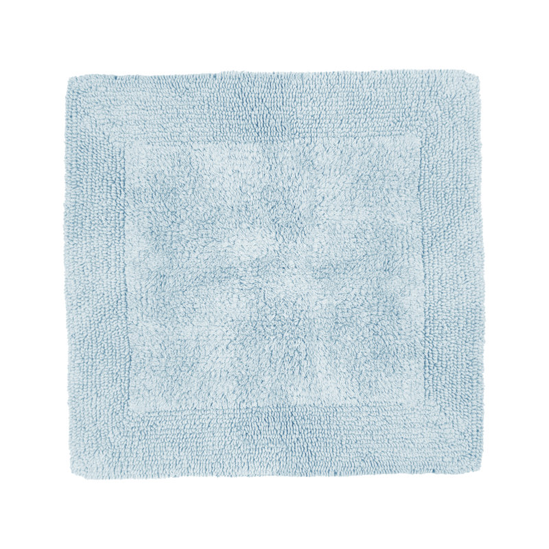 Nagelly Reversible Square Bath Mat, Baby Blue