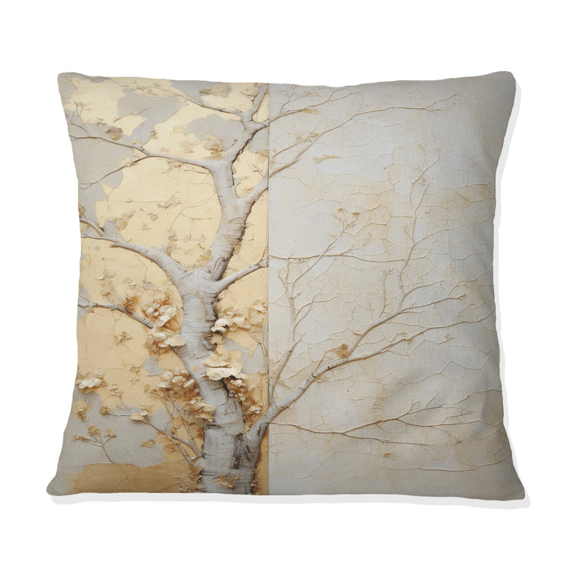 Coussin doré et beige - American Basswood